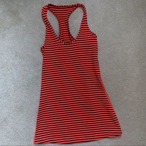 Lululemon Racerback Tank Top Orange Blue Size 4